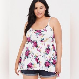 Super soft Floral Hi Lo Tank Top
